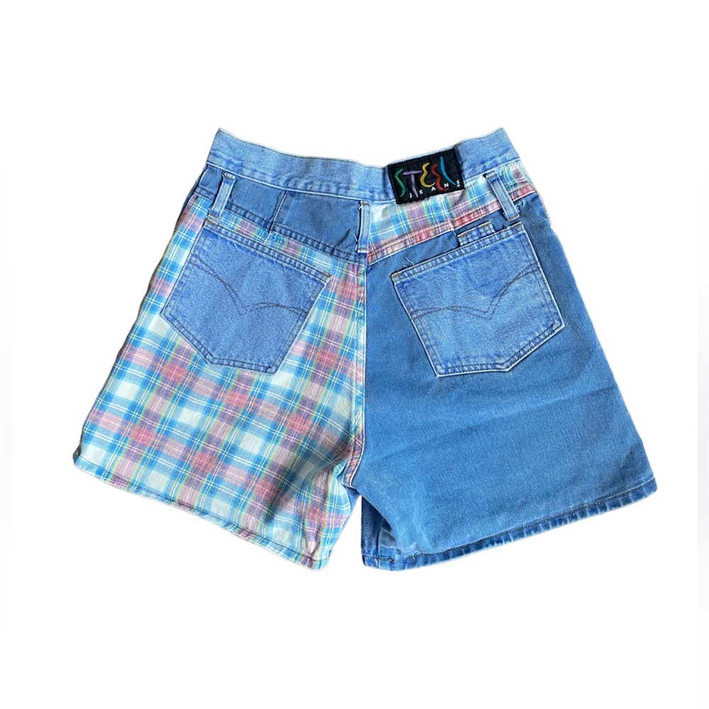 Vintage STEEL Jeans Denim Patchwork Shorts